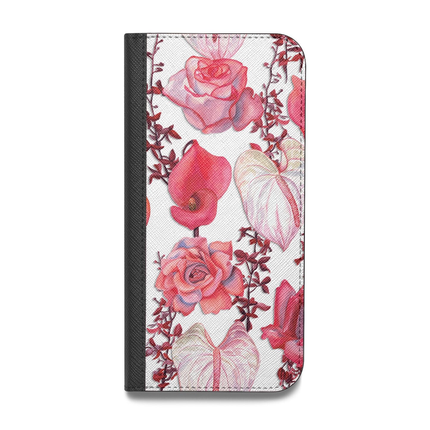 Valentines Flowers Vegan Leather Flip Samsung Case