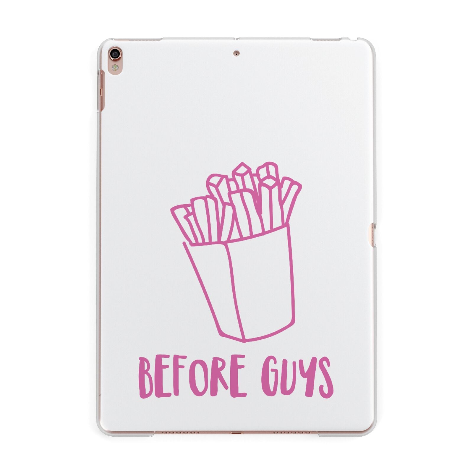 Valentines Fries Before Guys Apple iPad Rose Gold Case