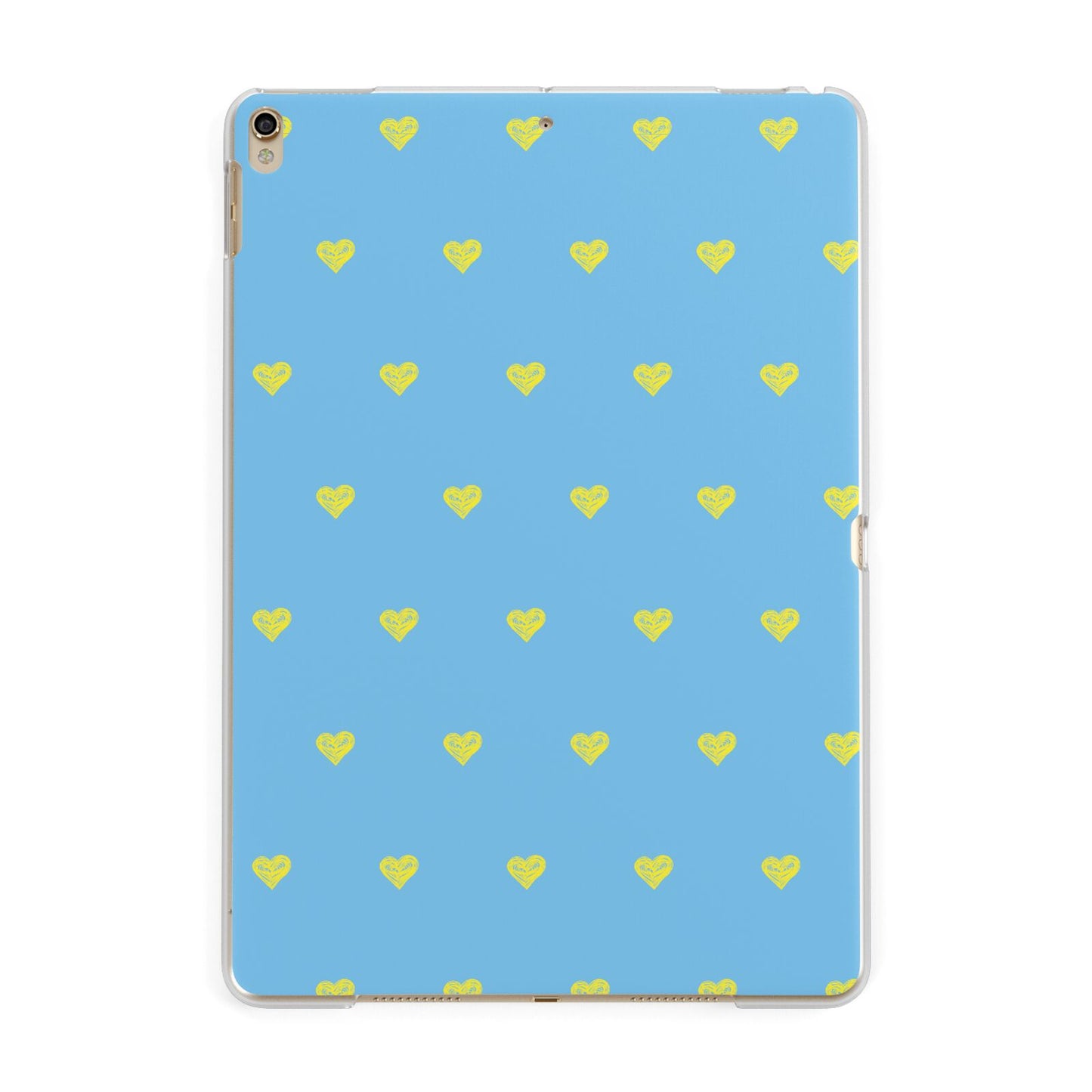 Valentines Hearts Polka Dot Apple iPad Gold Case