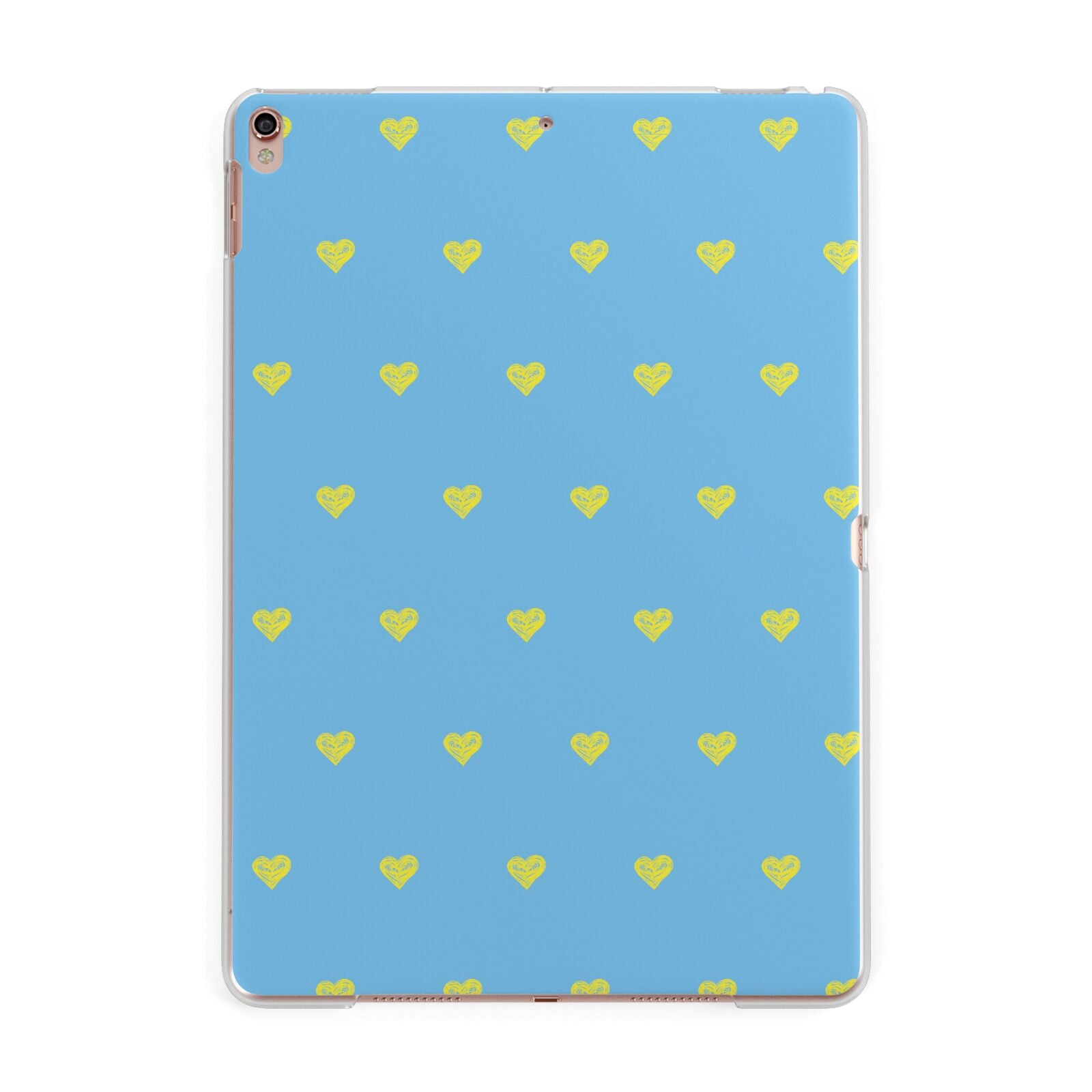 Valentines Hearts Polka Dot Apple iPad Rose Gold Case