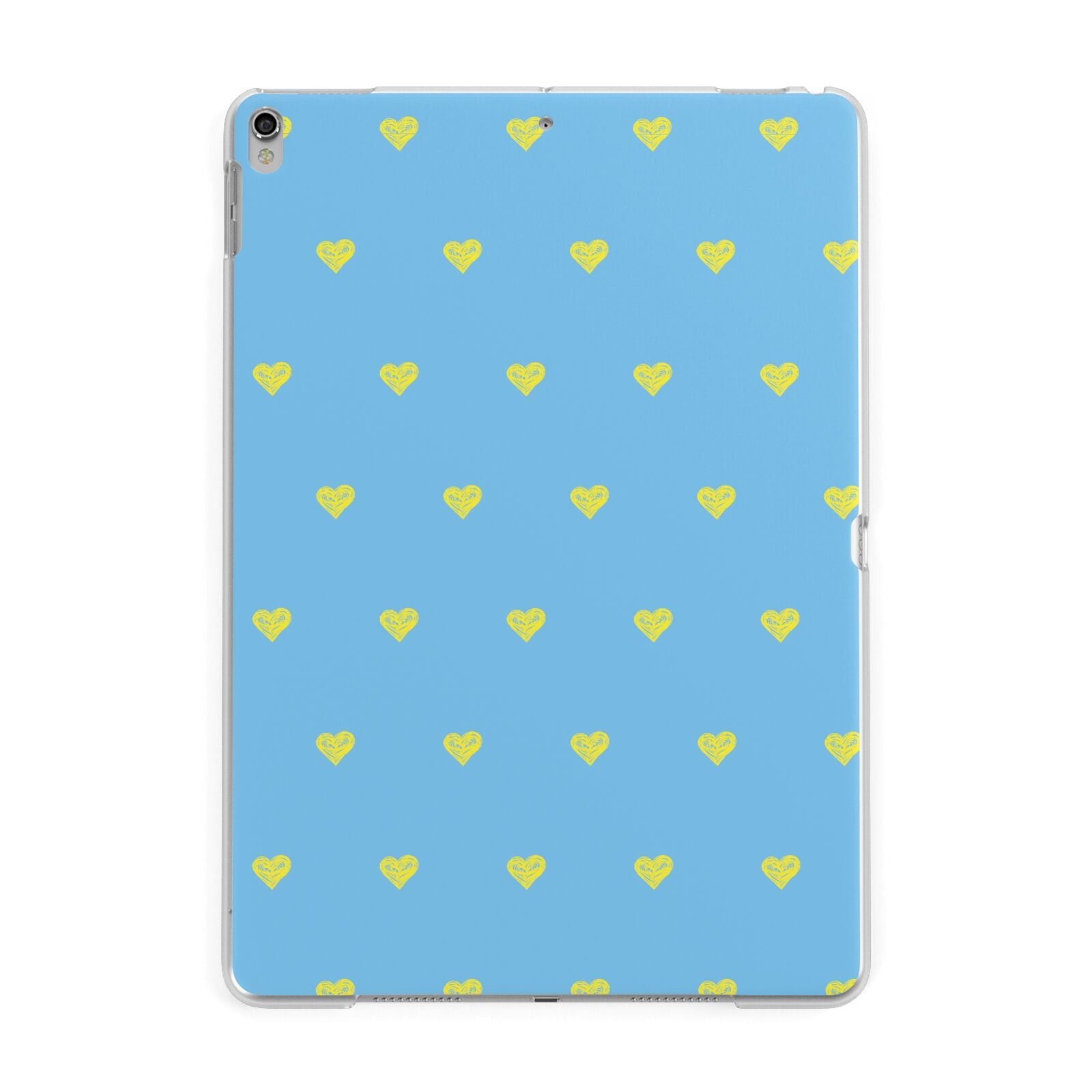 Valentines Hearts Polka Dot Apple iPad Silver Case