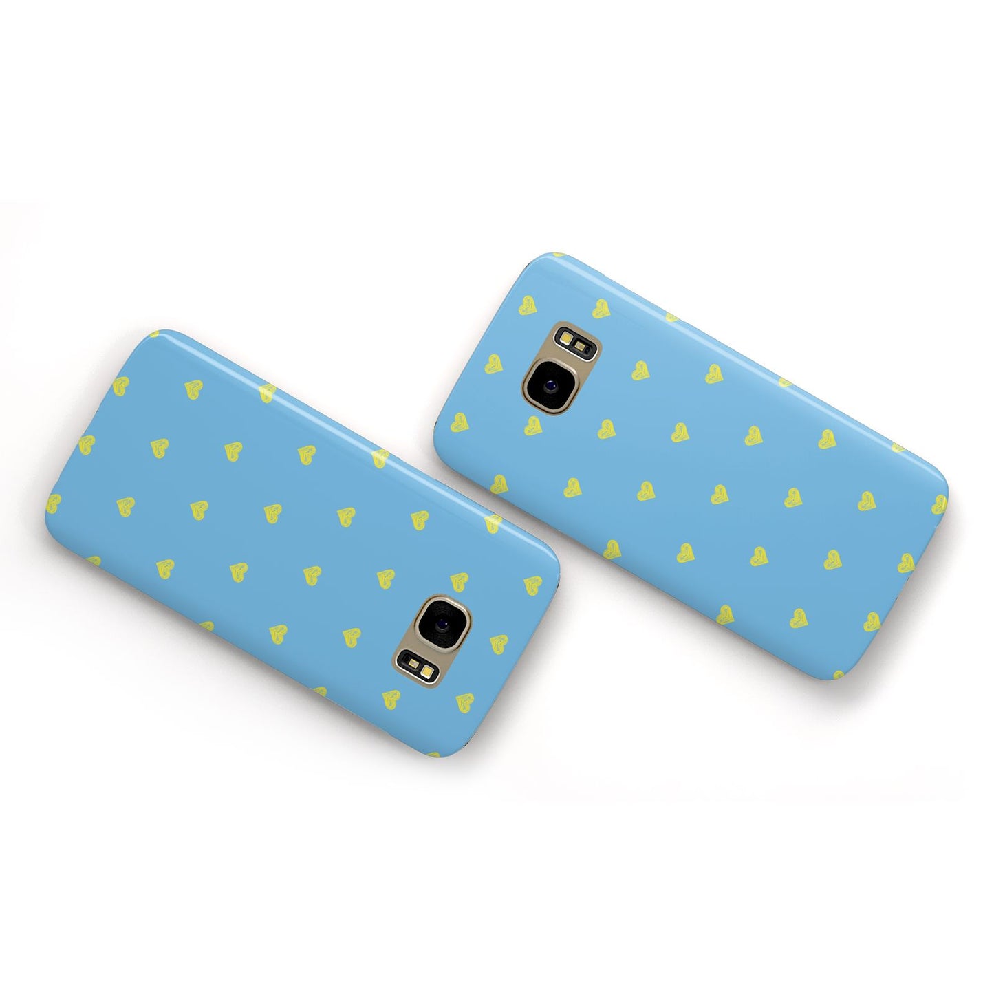 Valentines Hearts Polka Dot Samsung Galaxy Case Flat Overview