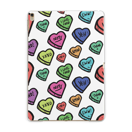 Valentines Love Heart Sweets Apple iPad Gold Case