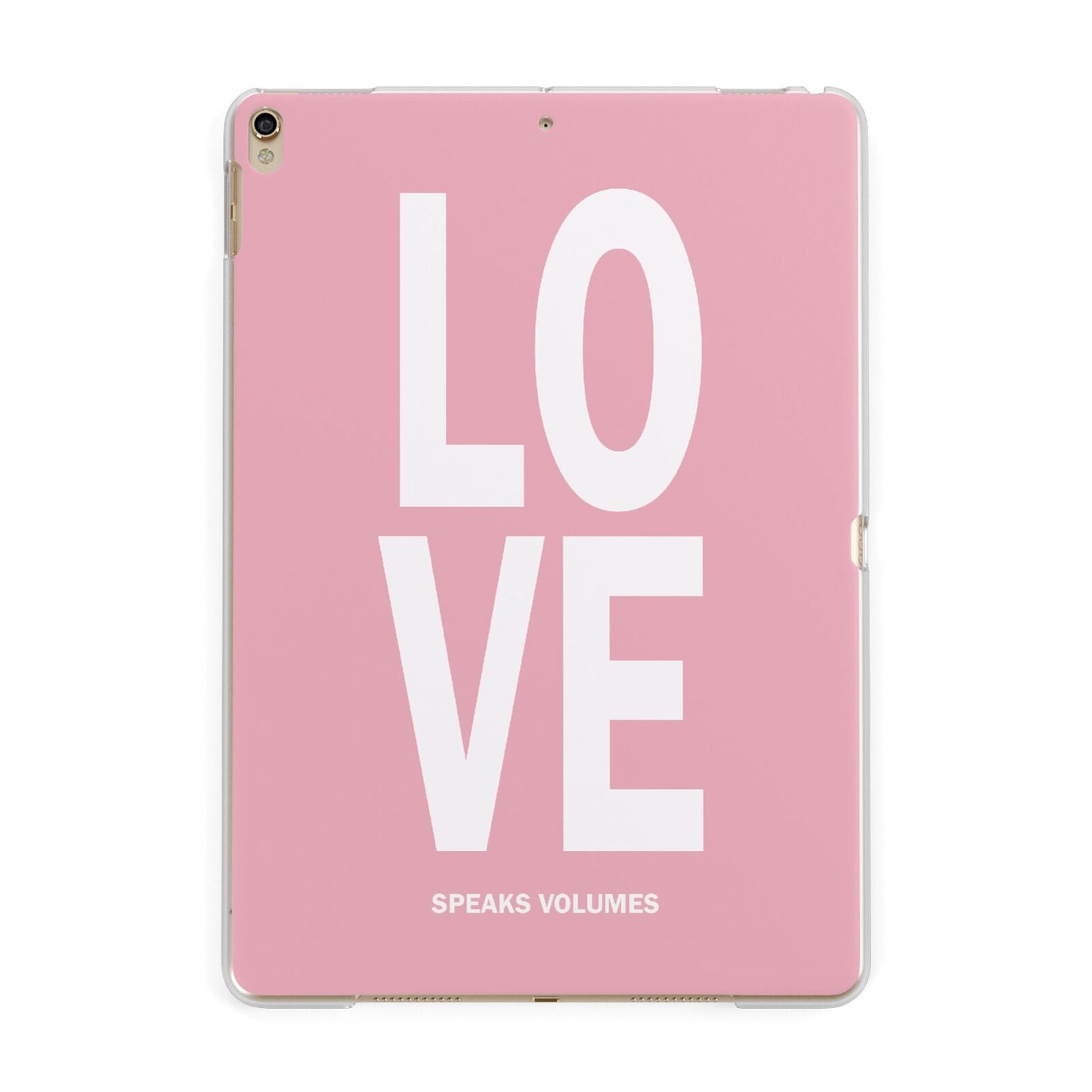 Valentines Love Speaks Volumes Apple iPad Gold Case