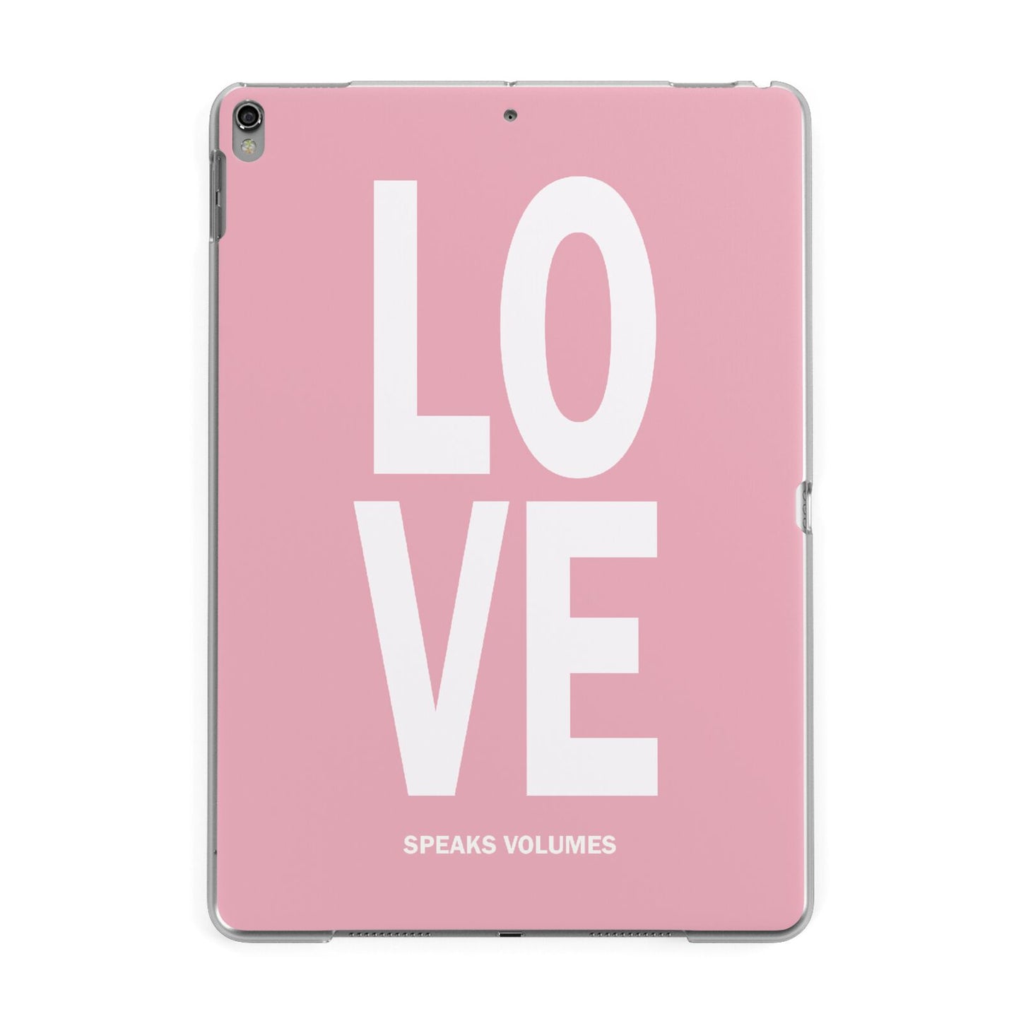 Valentines Love Speaks Volumes Apple iPad Grey Case