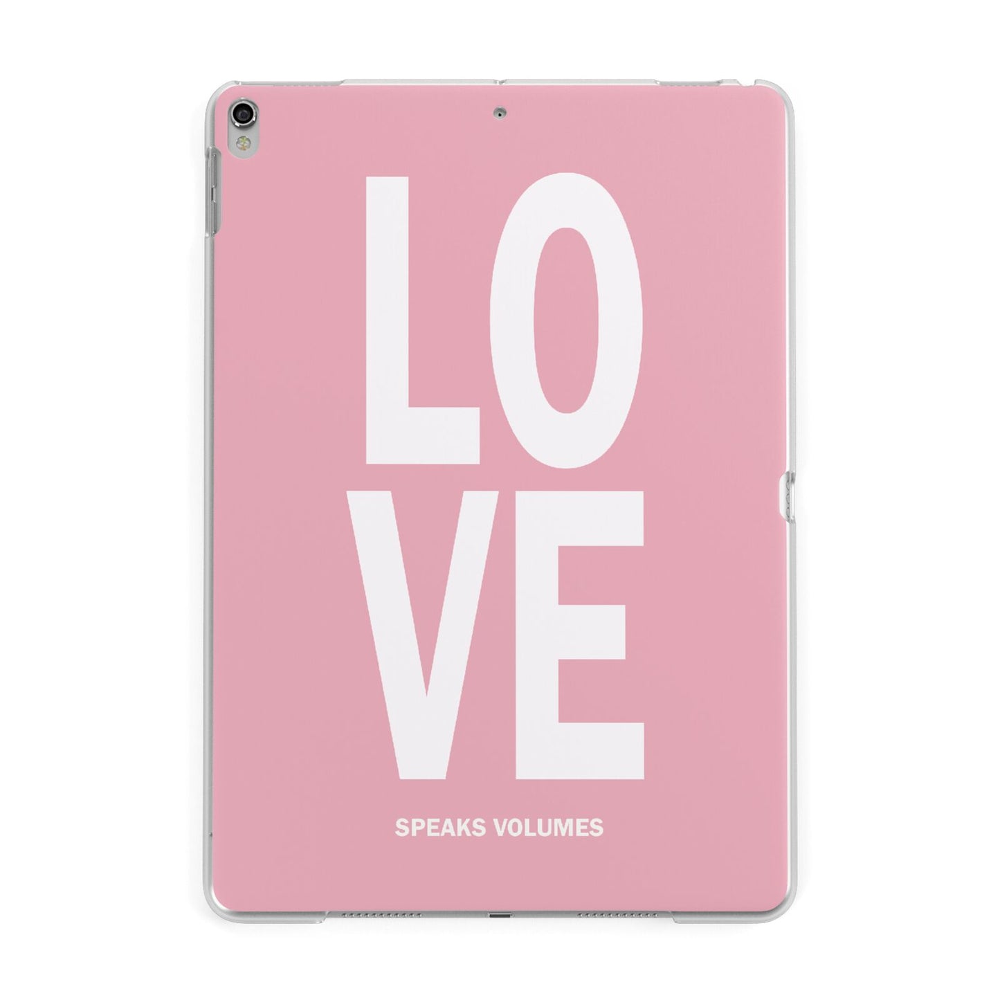 Valentines Love Speaks Volumes Apple iPad Silver Case