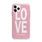 Valentines Love Speaks Volumes Apple iPhone 11 Pro Max in Silver with Bumper Case