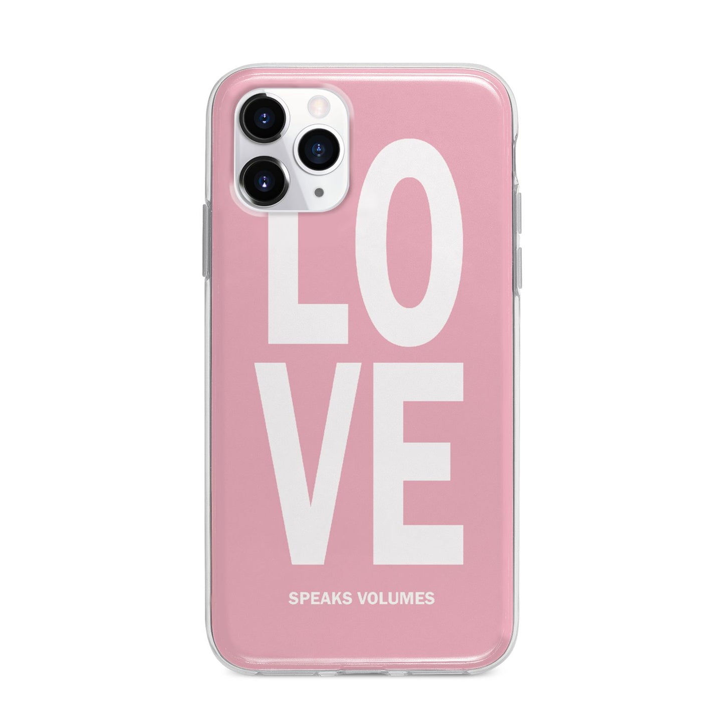 Valentines Love Speaks Volumes Apple iPhone 11 Pro in Silver with Bumper Case