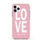 Valentines Love Speaks Volumes Apple iPhone 11 Pro in Silver with Pink Impact Case