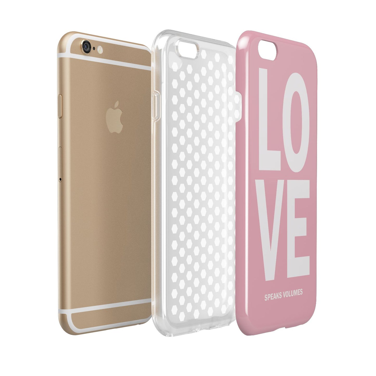 Valentines Love Speaks Volumes Apple iPhone 6 3D Tough Case Expanded view