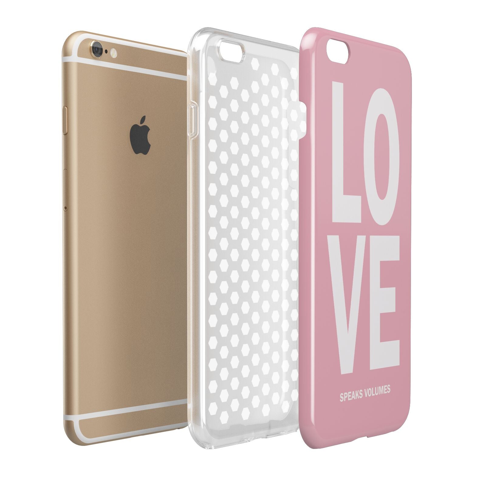 Valentines Love Speaks Volumes Apple iPhone 6 Plus 3D Tough Case Expand Detail Image