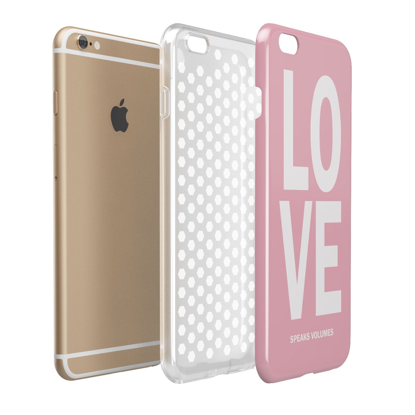 Valentines Love Speaks Volumes Apple iPhone 6 Plus 3D Tough Case