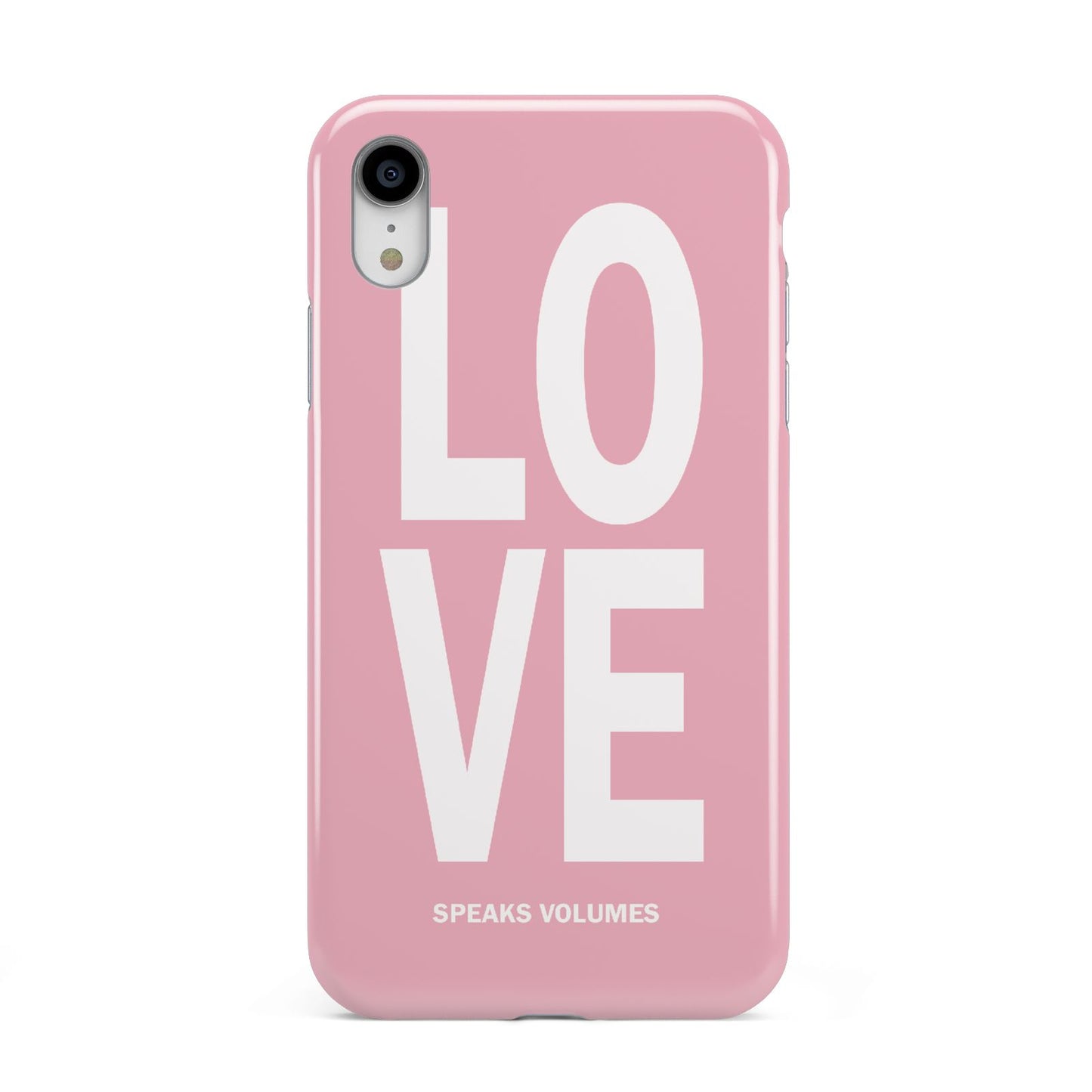 Valentines Love Speaks Volumes Apple iPhone XR White 3D Tough Case