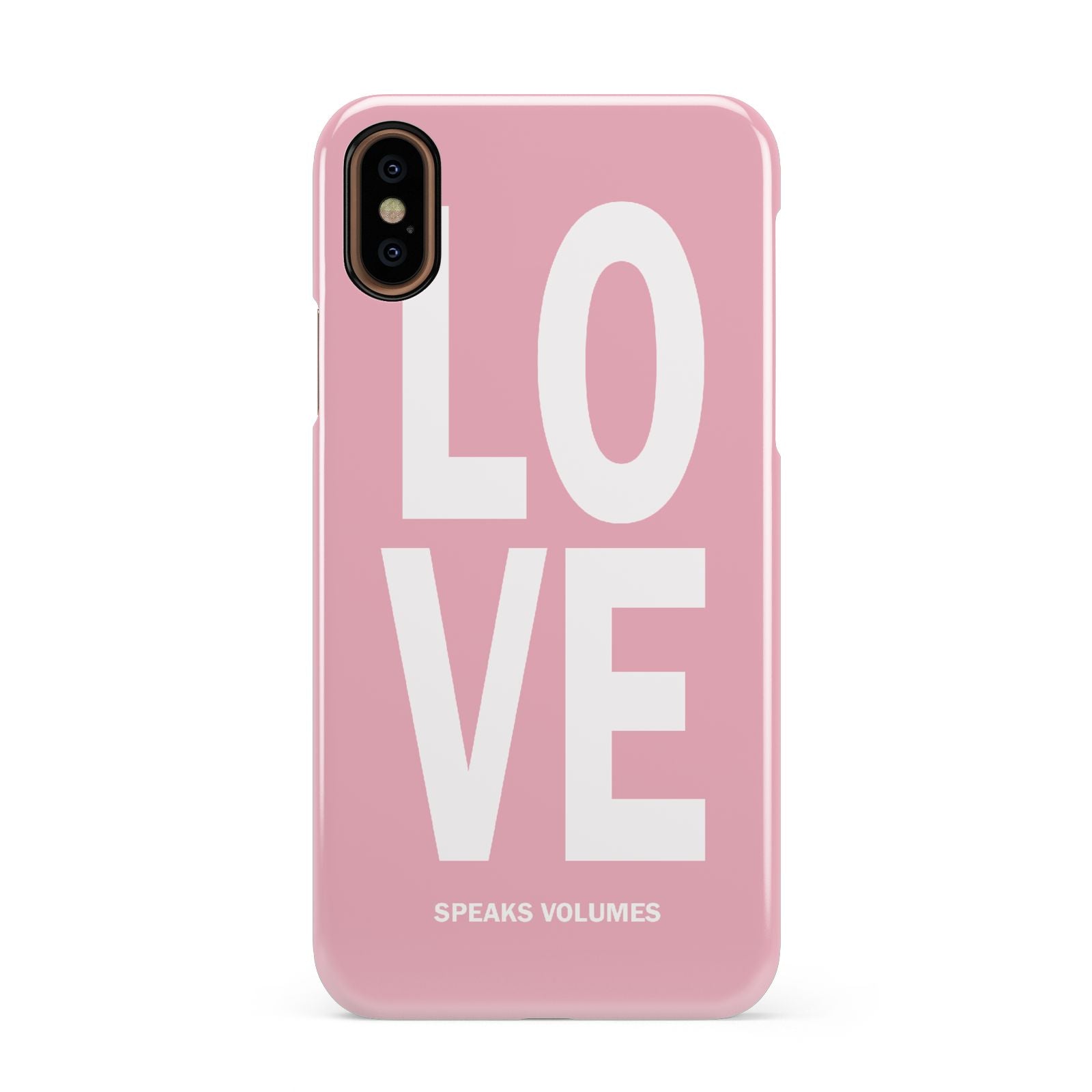 Valentines Love Speaks Volumes Apple iPhone XS 3D Snap Case