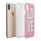 Valentines Love Speaks Volumes Apple iPhone Xs Max 3D Tough Case Expanded View