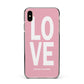 Valentines Love Speaks Volumes Apple iPhone Xs Max Impact Case Black Edge on Gold Phone