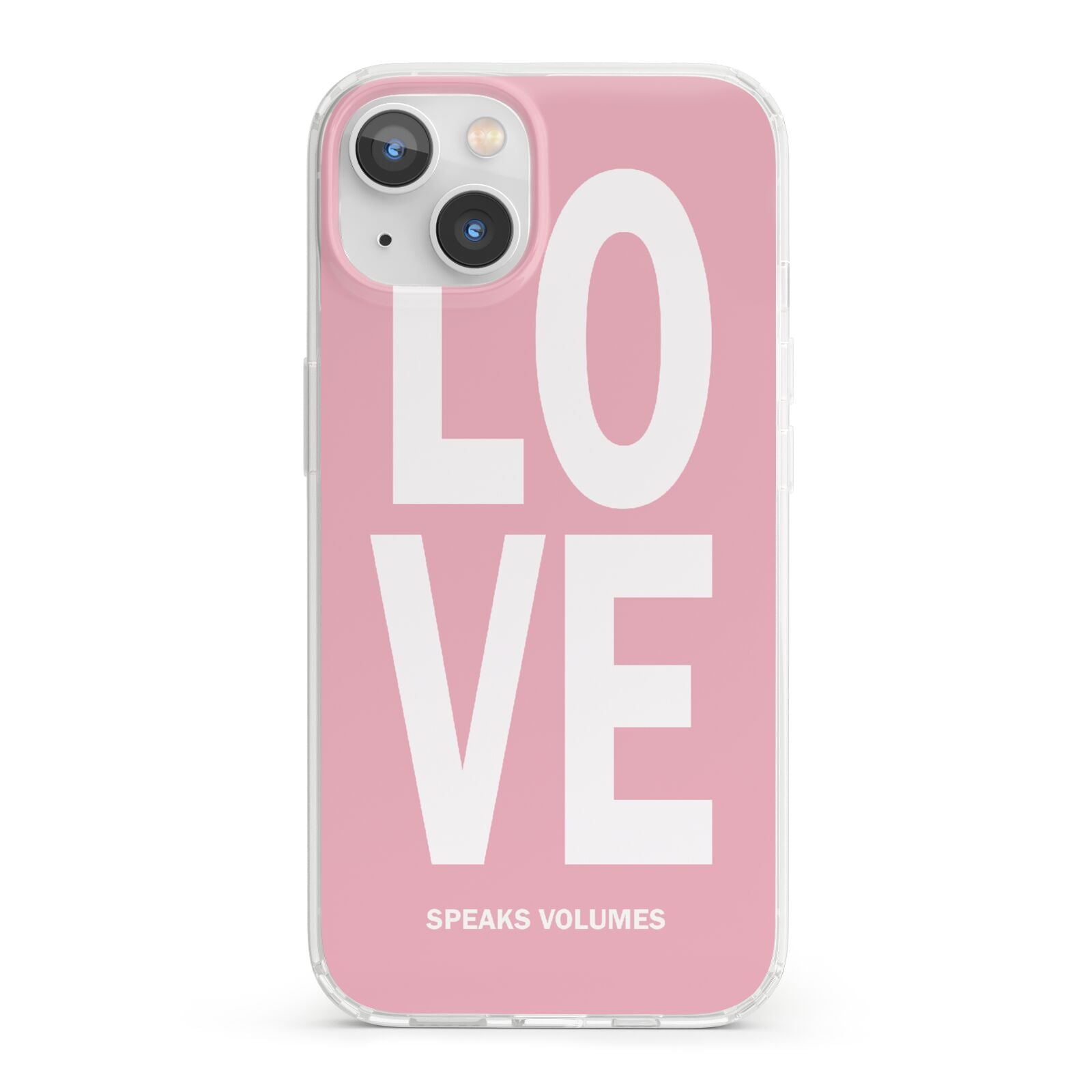 Valentines Love Speaks Volumes iPhone 13 Clear Bumper Case