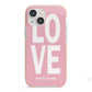 Valentines Love Speaks Volumes iPhone 13 Mini TPU Impact Case with Pink Edges