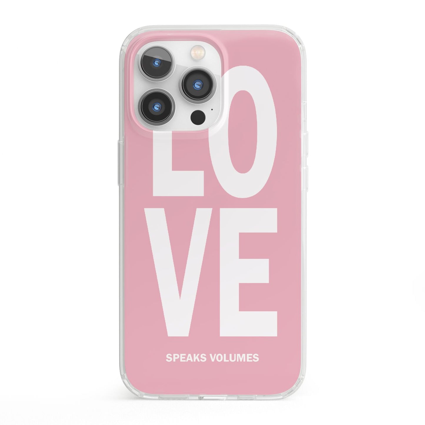 Valentines Love Speaks Volumes iPhone 13 Pro Clear Bumper Case