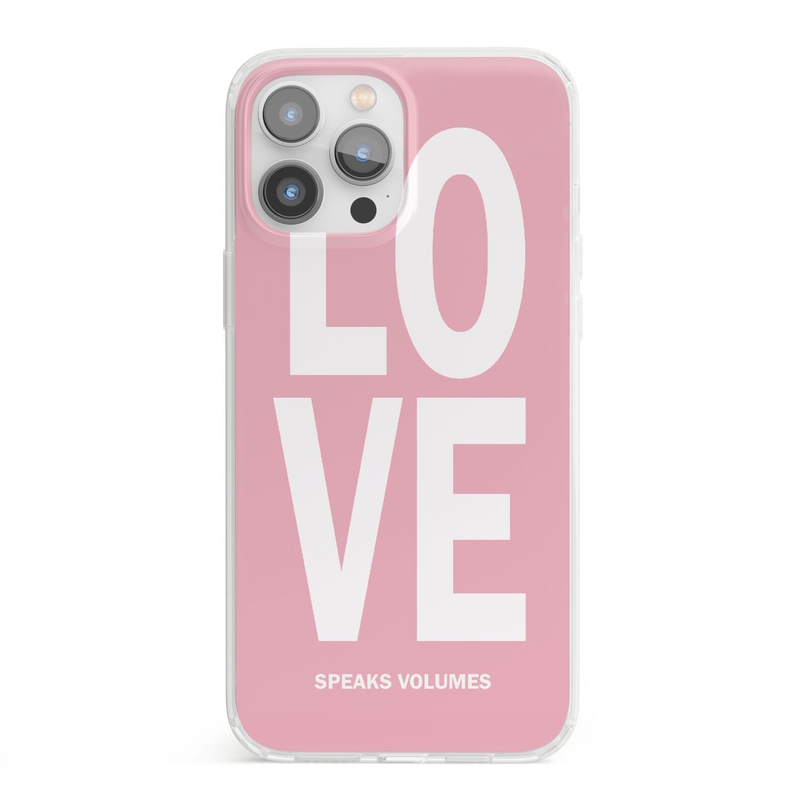 Valentines Love Speaks Volumes iPhone 13 Pro Max Clear Bumper Case