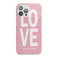 Valentines Love Speaks Volumes iPhone 13 Pro Max TPU Impact Case with Pink Edges