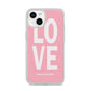 Valentines Love Speaks Volumes iPhone 14 Glitter Tough Case Starlight