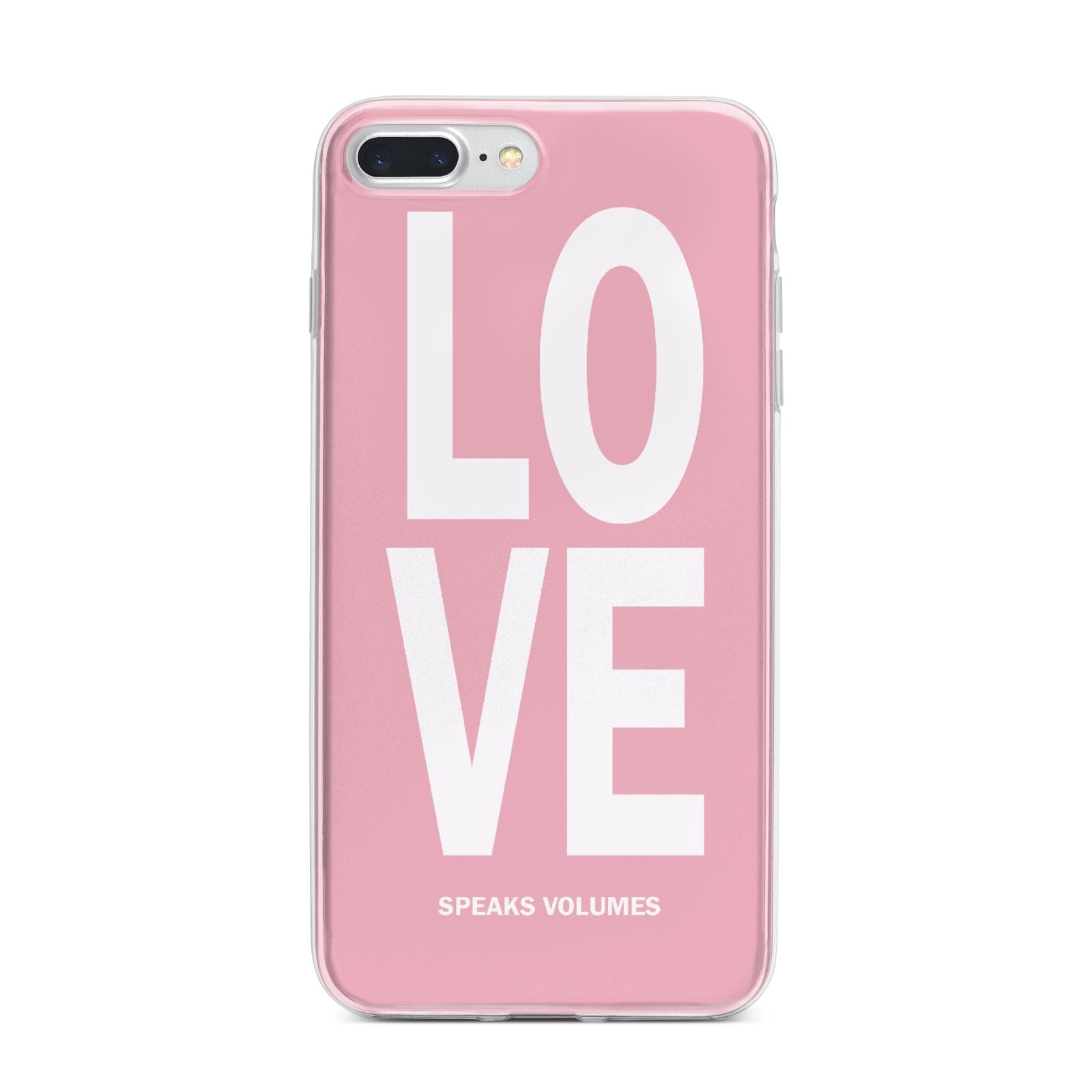 Valentines Love Speaks Volumes iPhone 7 Plus Bumper Case on Silver iPhone
