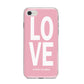 Valentines Love Speaks Volumes iPhone 8 Bumper Case on Silver iPhone
