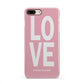 Valentines Love Speaks Volumes iPhone 8 Plus 3D Snap Case on Gold Phone