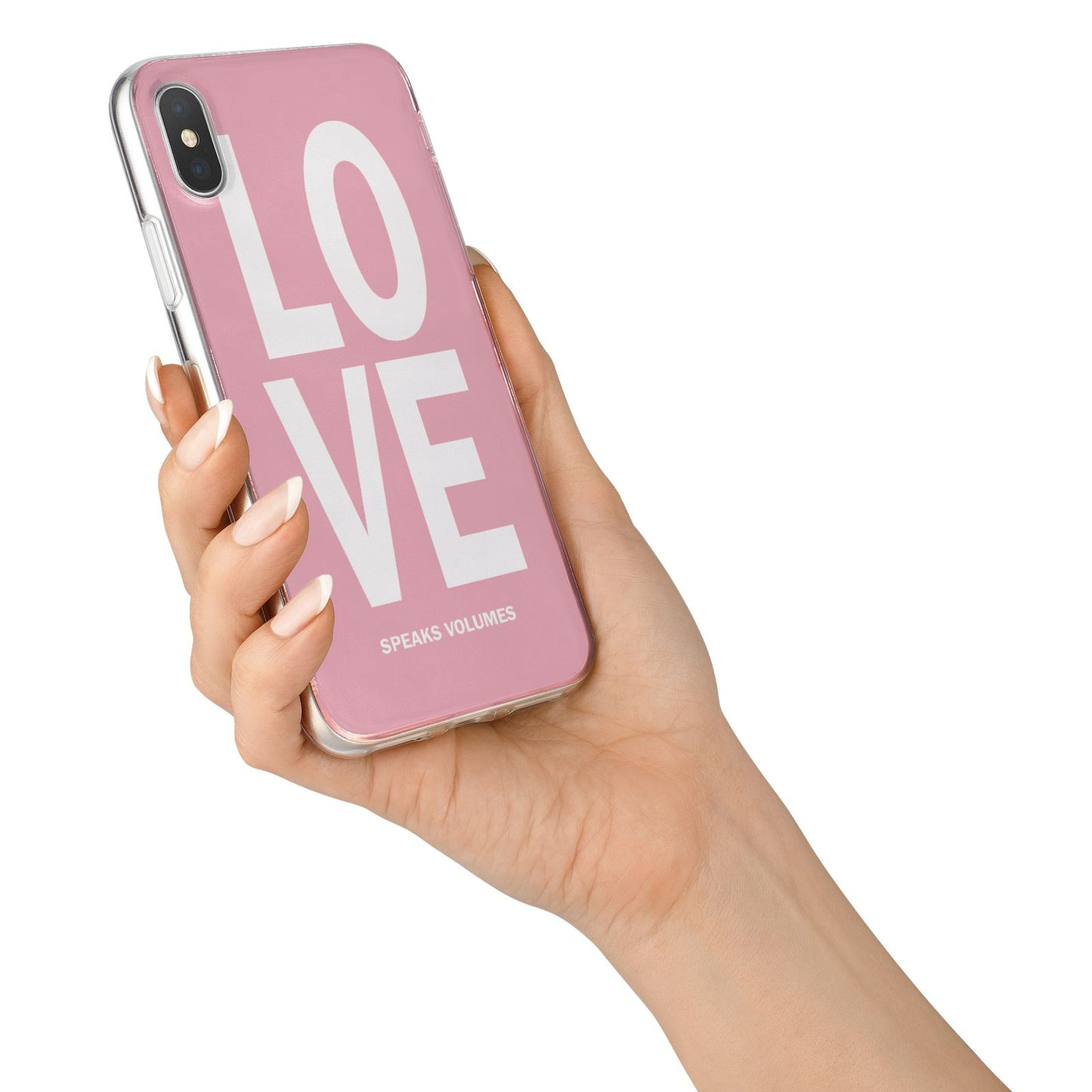 Valentines Love Speaks Volumes iPhone X Bumper Case on Silver iPhone Alternative Image 2