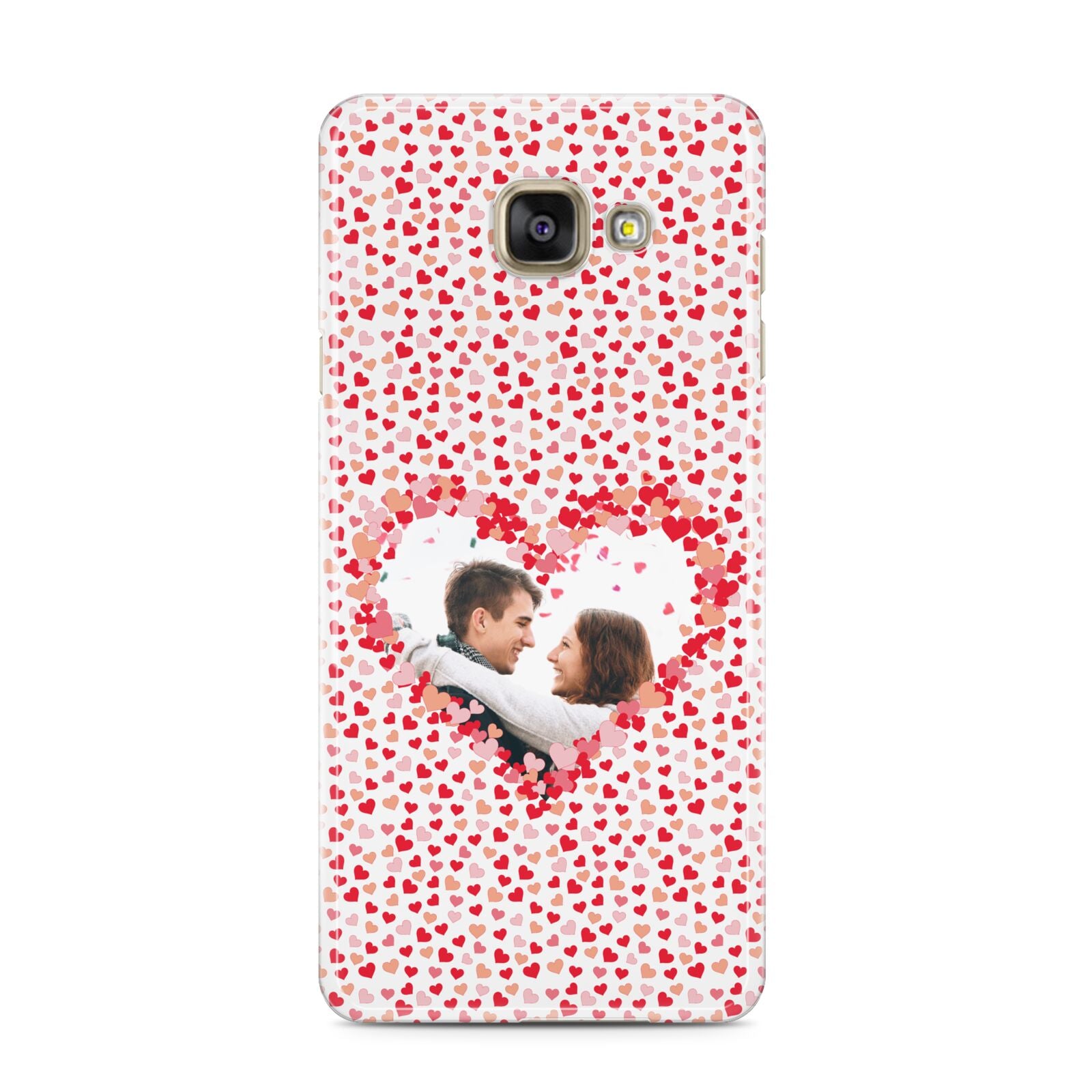 Valentines Photo Personalised Samsung Galaxy A3 2016 Case on gold phone