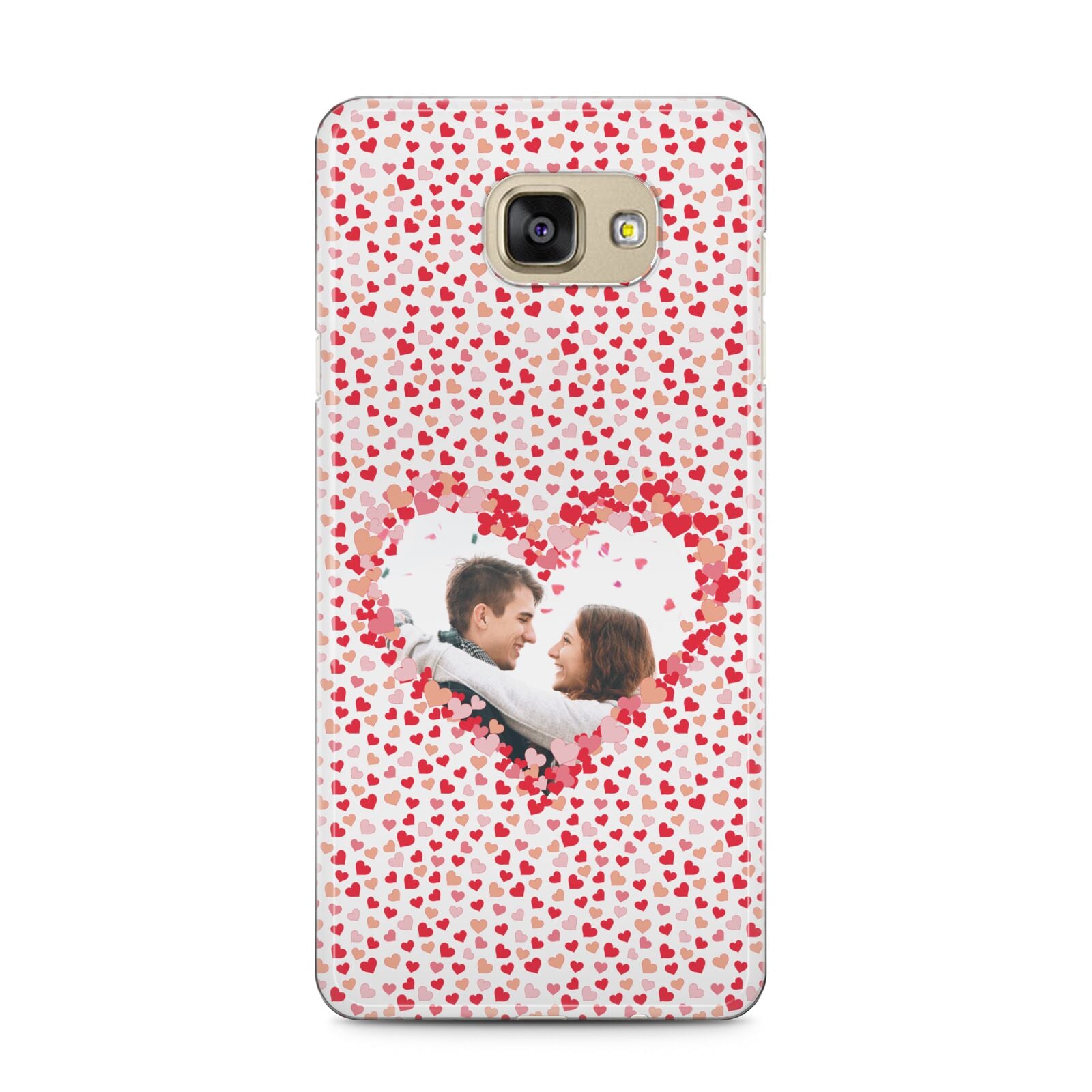 Valentines Photo Personalised Samsung Galaxy A5 2016 Case on gold phone