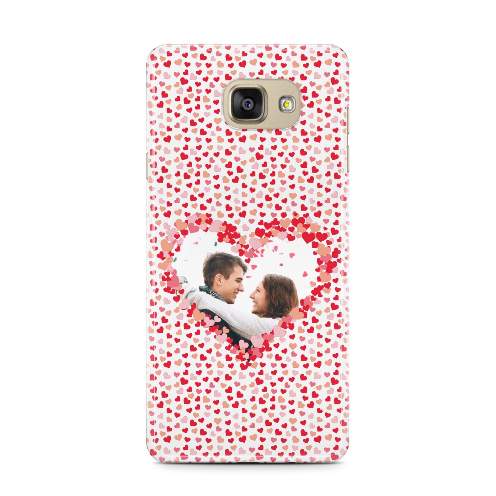 Valentines Photo Personalised Samsung Galaxy A7 2016 Case on gold phone