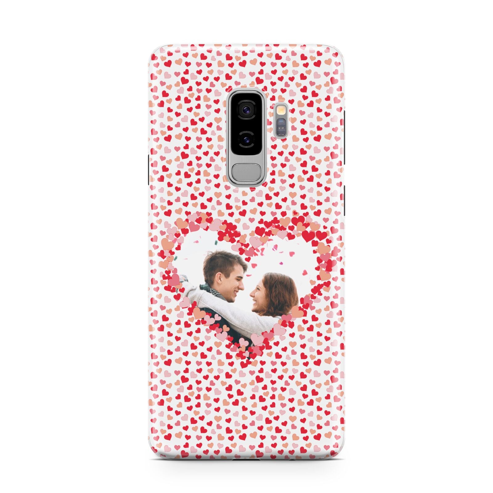 Valentines Photo Personalised Samsung Galaxy S9 Plus Case on Silver phone