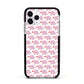Valentines Pink Elephants Apple iPhone 11 Pro in Silver with Black Impact Case