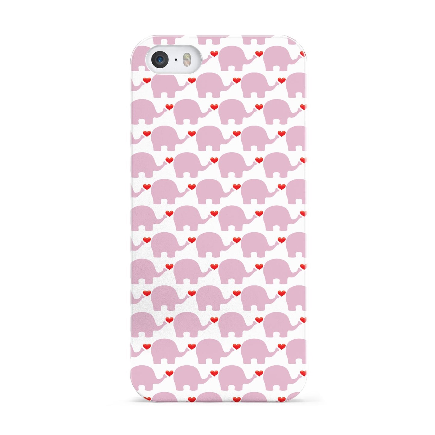 Valentines Pink Elephants Apple iPhone 5 Case