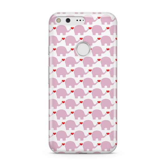 Valentines Pink Elephants Google Pixel Case