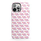 Valentines Pink Elephants iPhone 13 Pro Max Full Wrap 3D Tough Case
