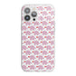 Valentines Pink Elephants iPhone 13 Pro Max TPU Impact Case with White Edges