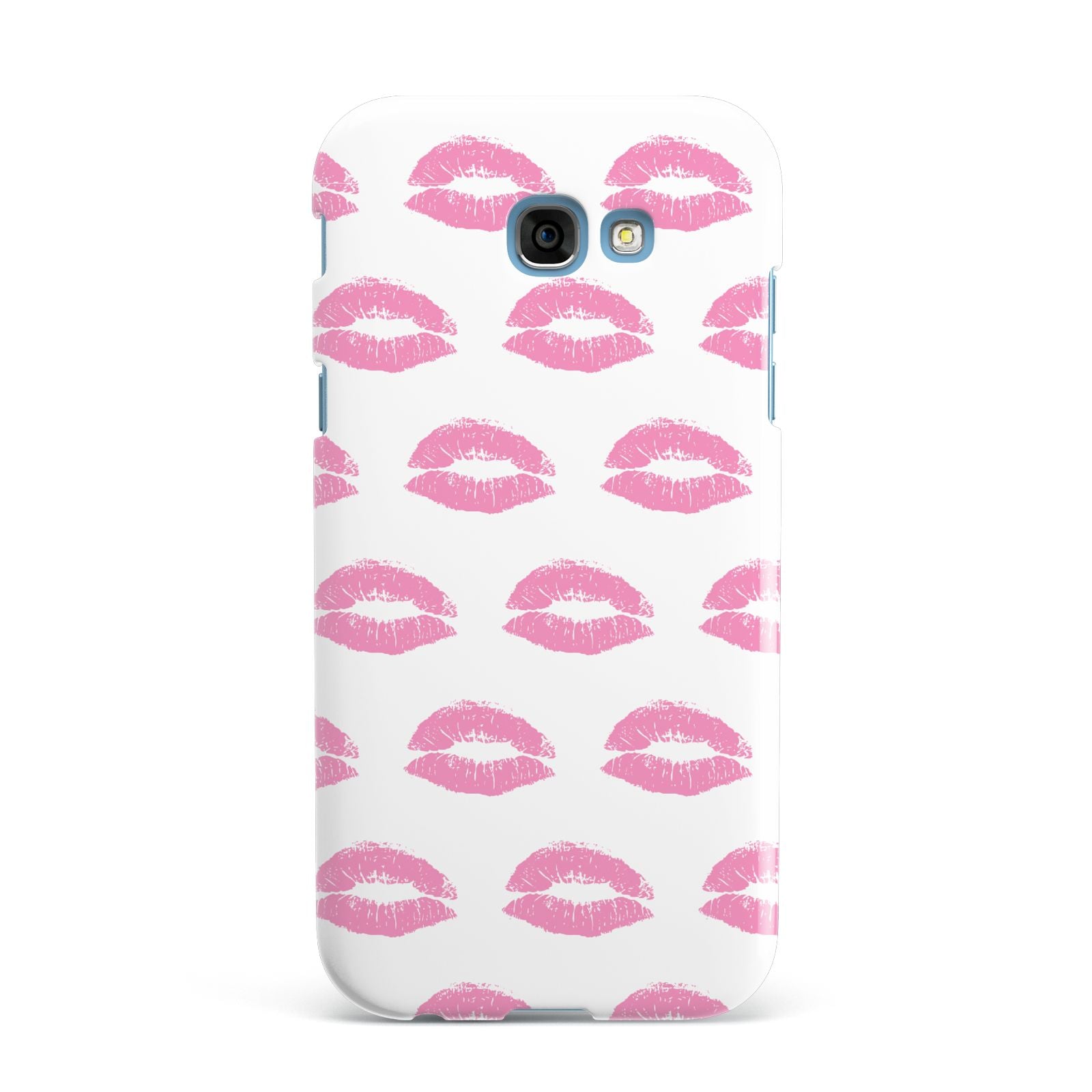 Valentines Pink Kisses Lips Samsung Galaxy A7 2017 Case