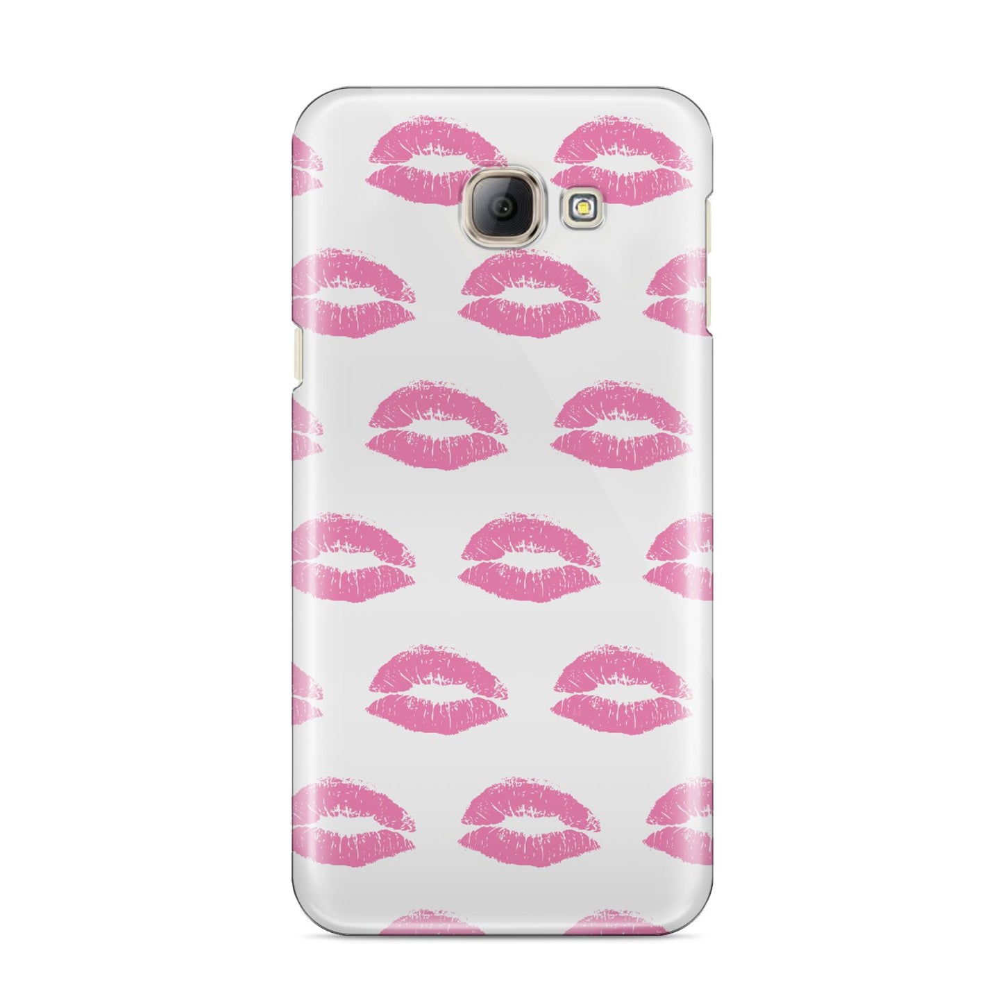 Valentines Pink Kisses Lips Samsung Galaxy A8 2016 Case