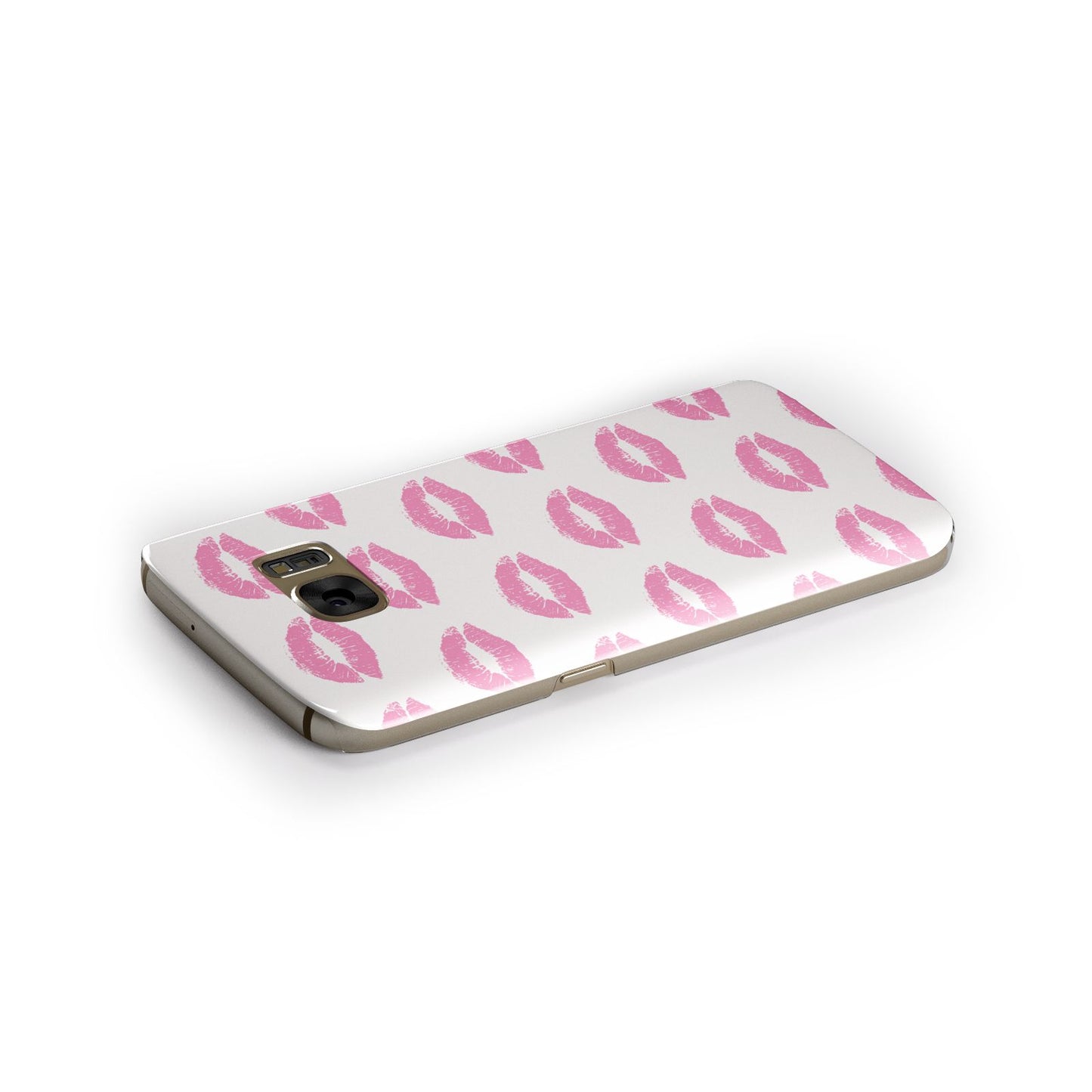 Valentines Pink Kisses Lips Samsung Galaxy Case Side Close Up