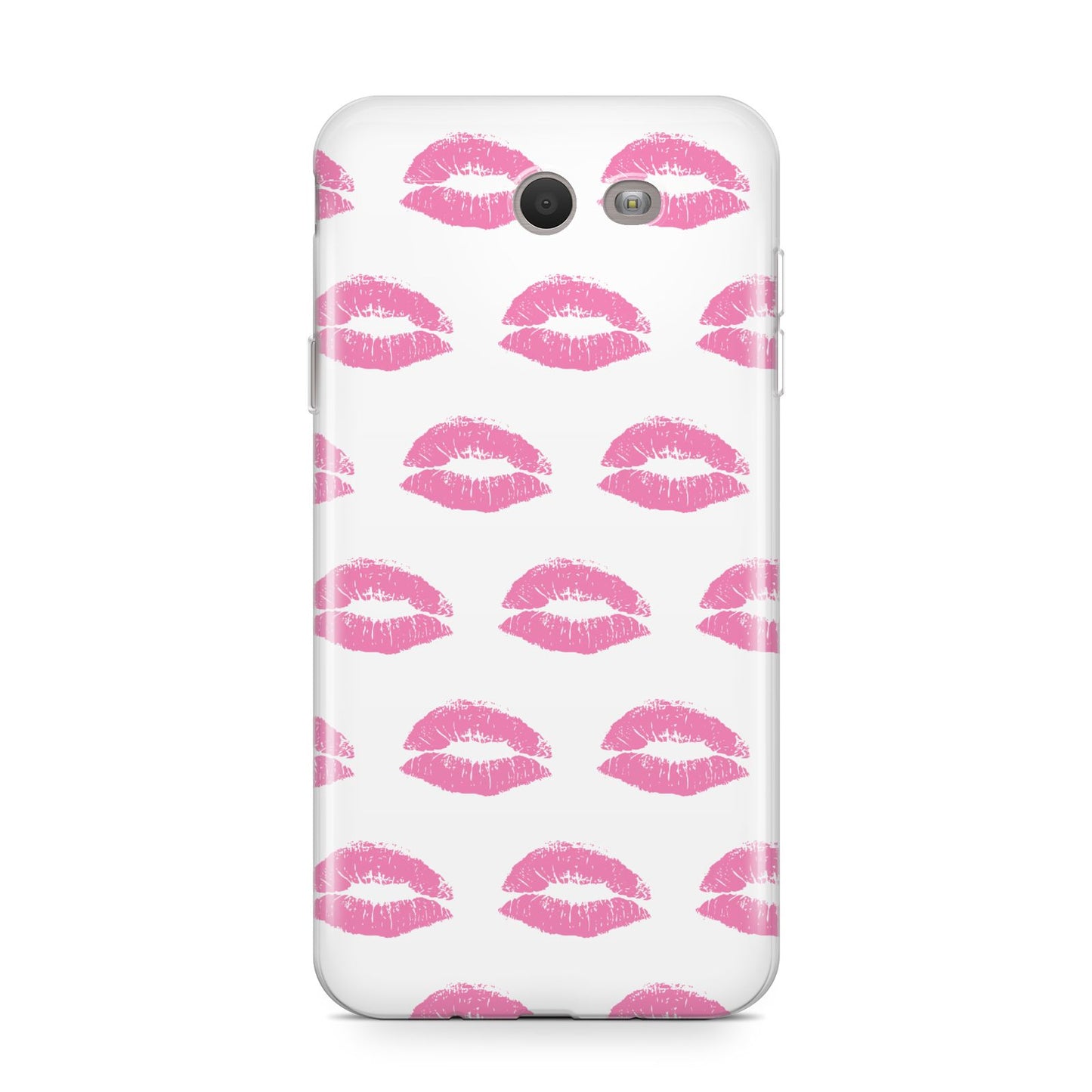 Valentines Pink Kisses Lips Samsung Galaxy J7 2017 Case