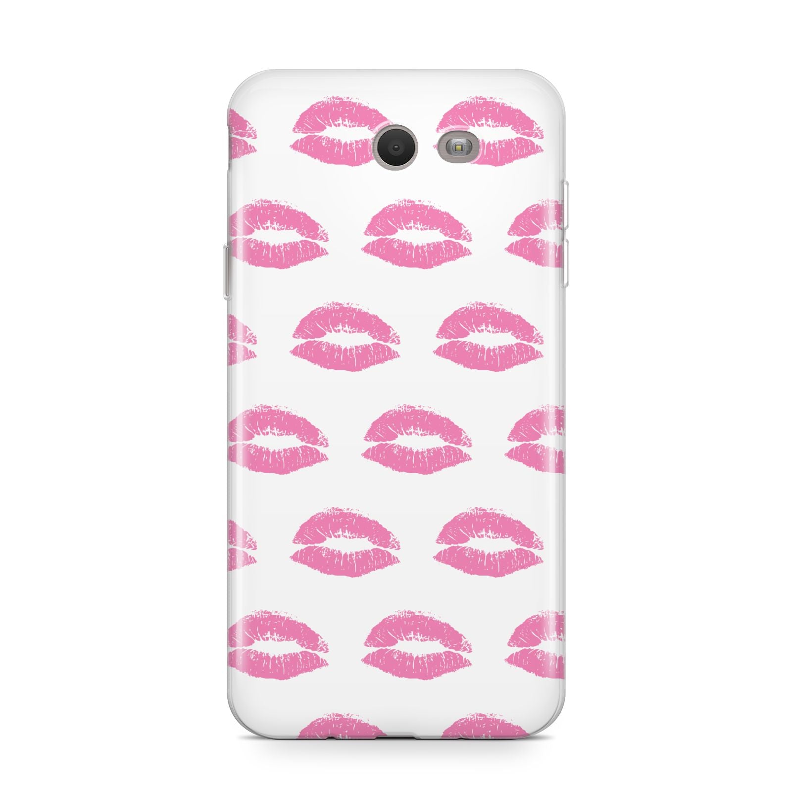 Valentines Pink Kisses Lips Samsung Galaxy J7 2017 Case