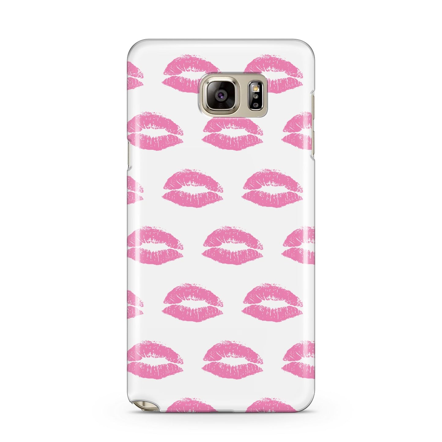 Valentines Pink Kisses Lips Samsung Galaxy Note 5 Case