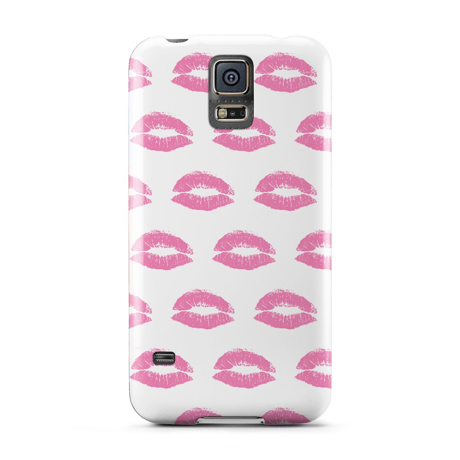 Valentines Pink Kisses Lips Samsung Galaxy S5 Case