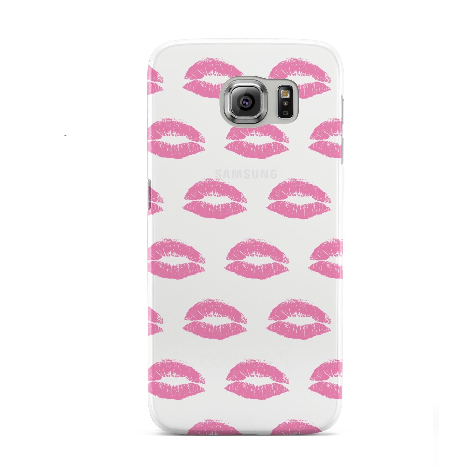 Valentines Pink Kisses Lips Samsung Galaxy S6 Case