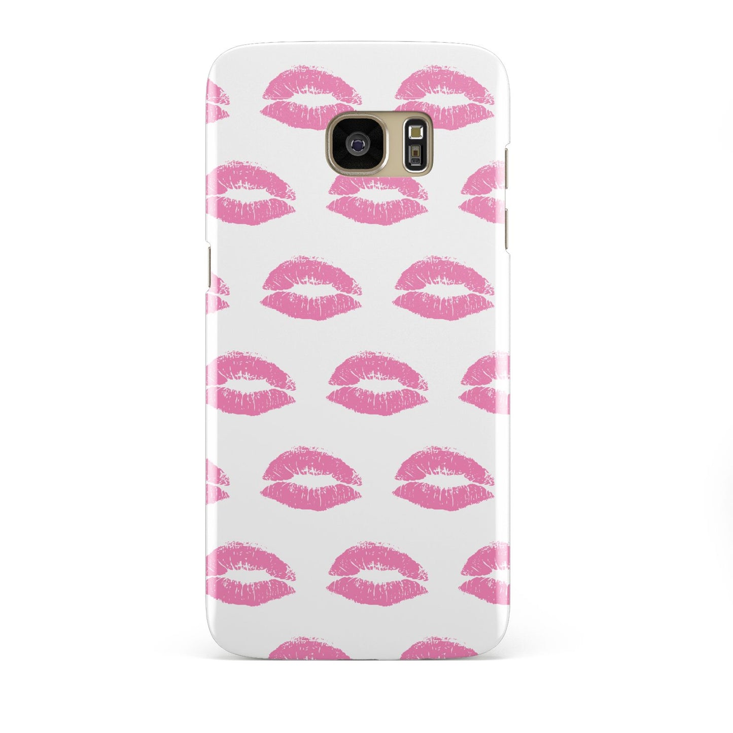 Valentines Pink Kisses Lips Samsung Galaxy S7 Edge Case