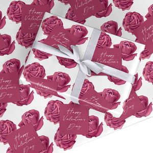Valentinstag-Rosen-Geschenkpapier