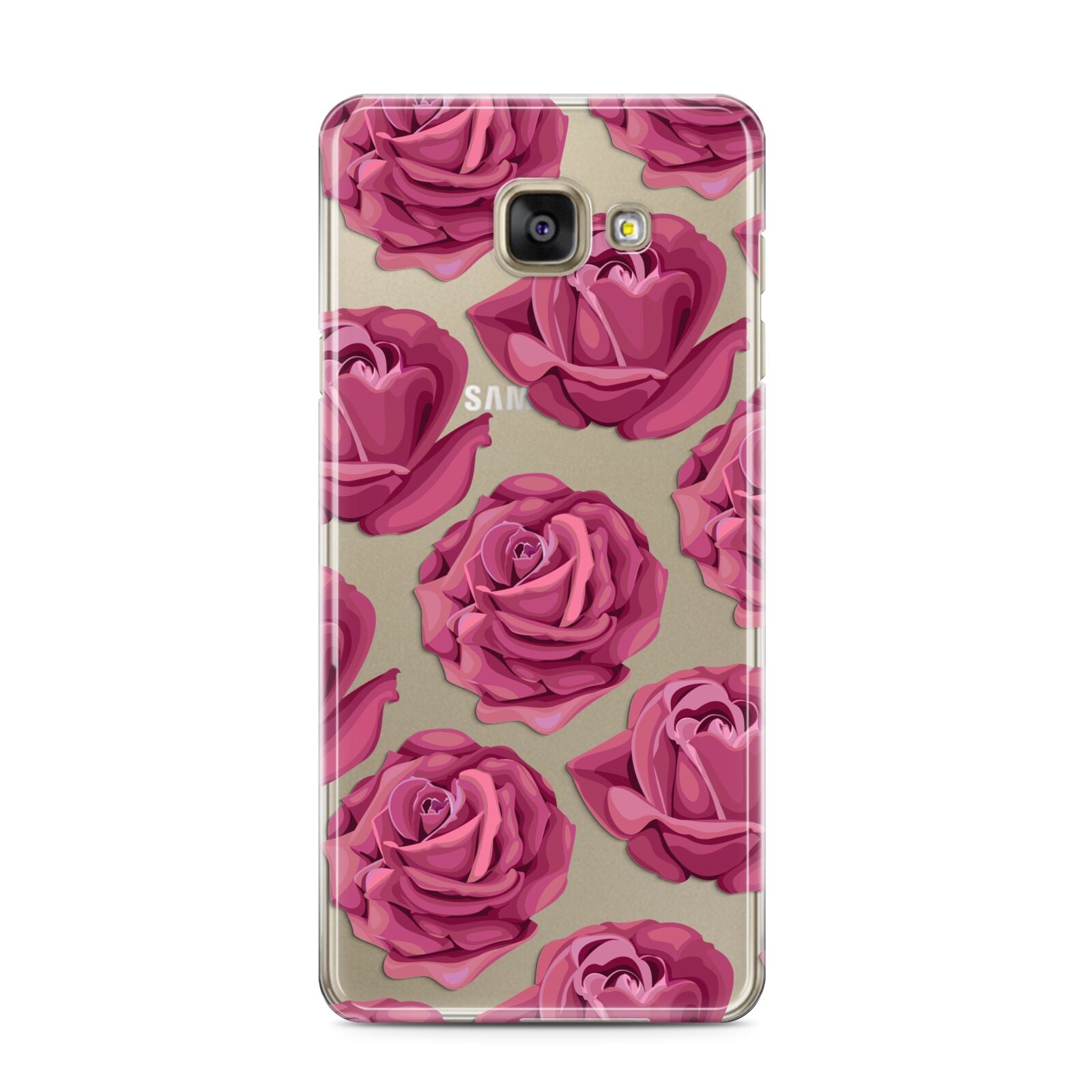 Valentines Roses Samsung Galaxy A3 2016 Case on gold phone